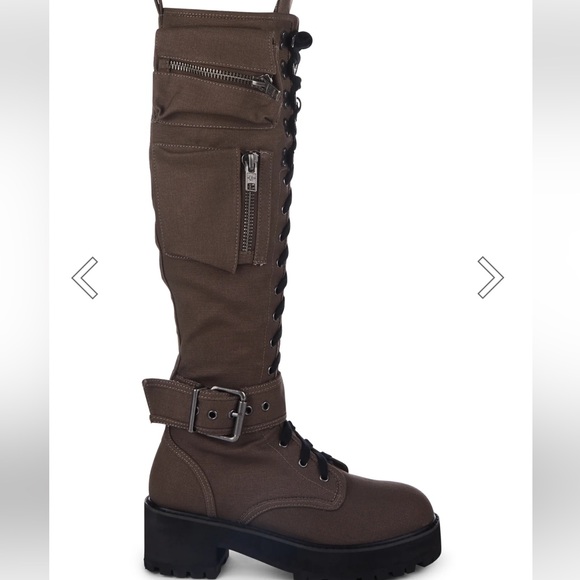 Brand new knee high Dolls Kill combat boots - Picture 3 of 4